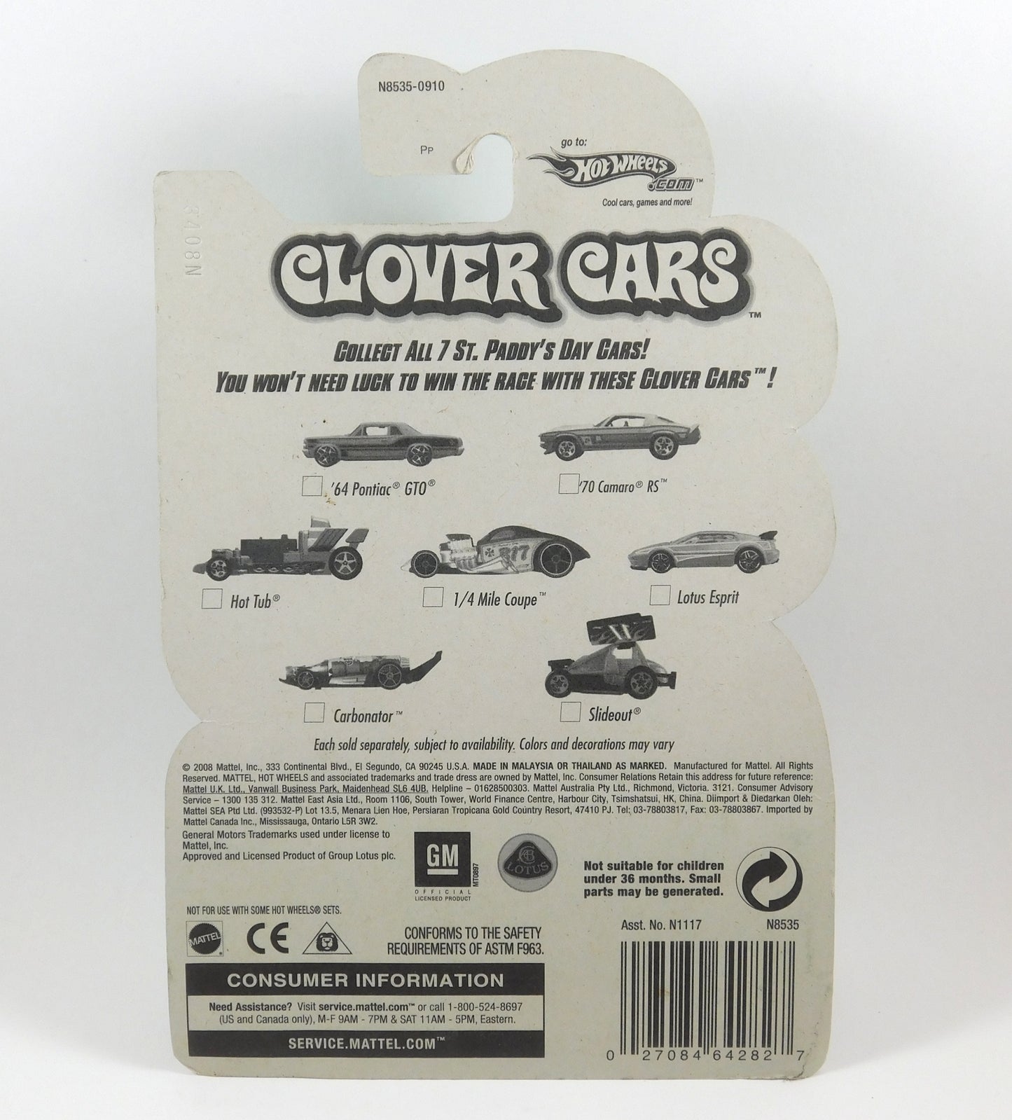 Hot Wheels Clover Cars Green Lotus Esprit Car