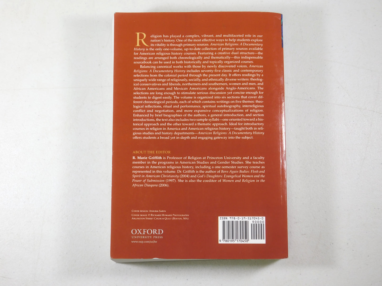 American Religions: A Documentary History by R. Marie Griffith (2007)