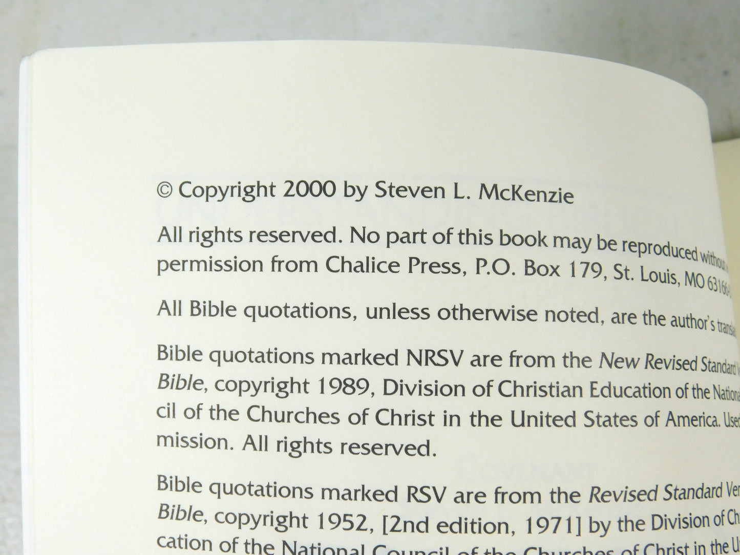 Covenant by Steven L. McKenzie (1999, Trade Paperback)