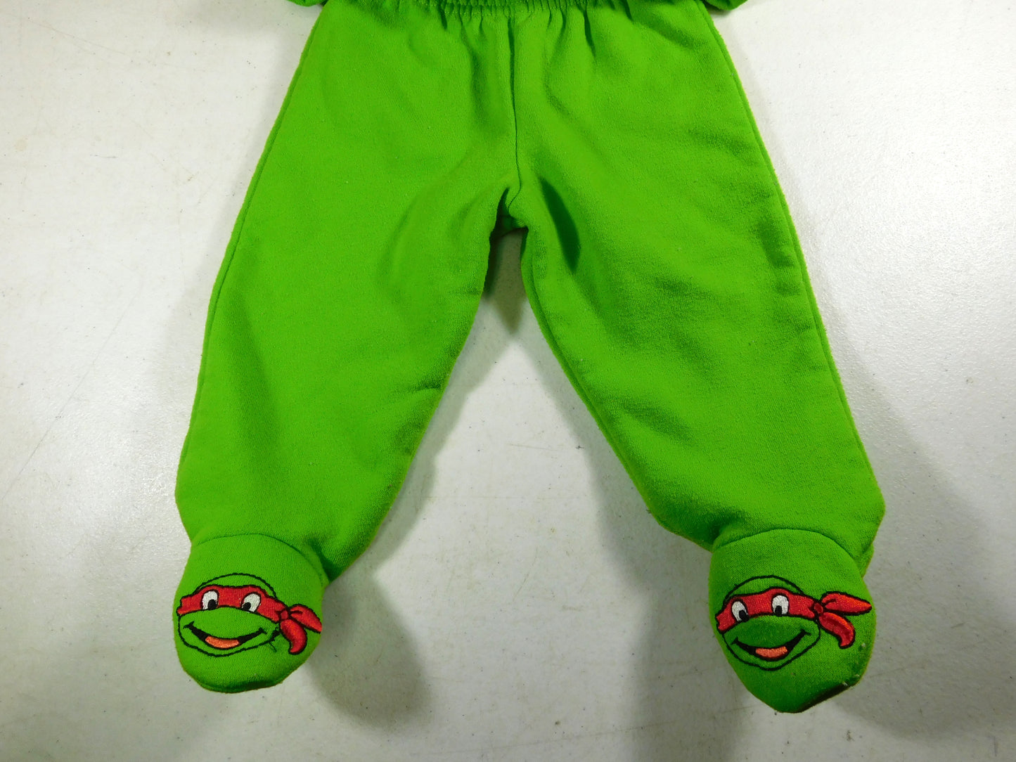 Ninja Turtles TMNT Green Kids Pajamas Size 0-3 Months