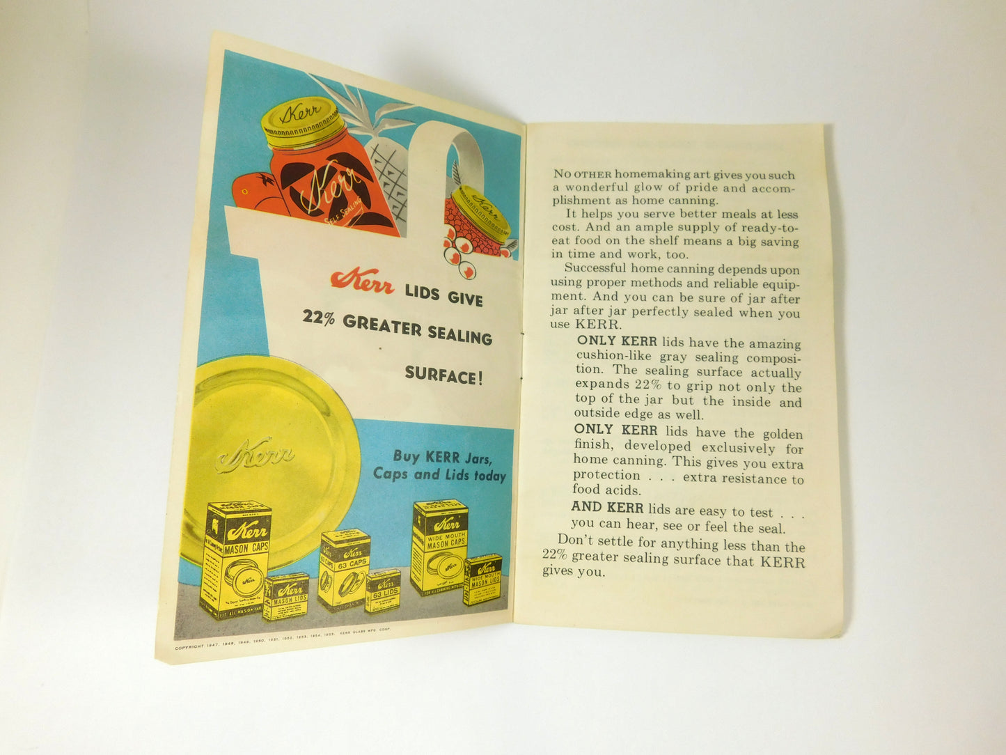 Vintage Kerr Home Canning and Freezing Guide Booklet