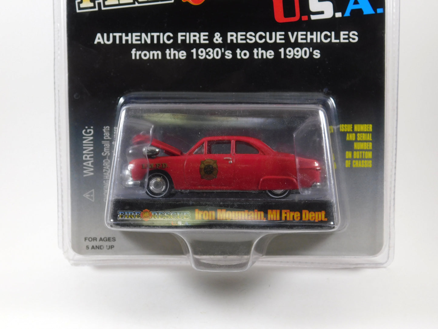 Racing Champions Fire & Rescue Iron Mountain MI Fire Department Car