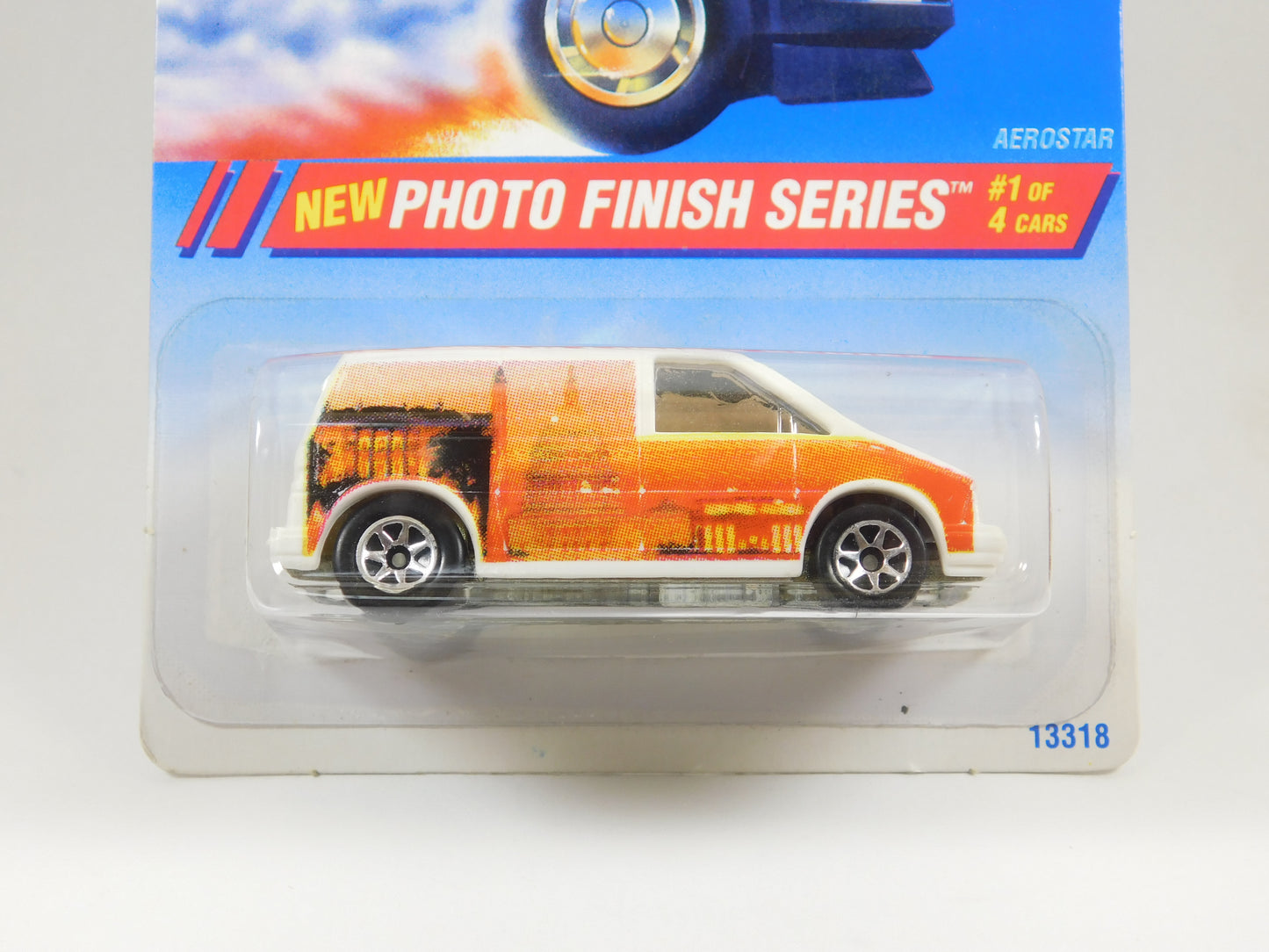 Hot Wheels White Aerostar Van Photo Finish Series #1