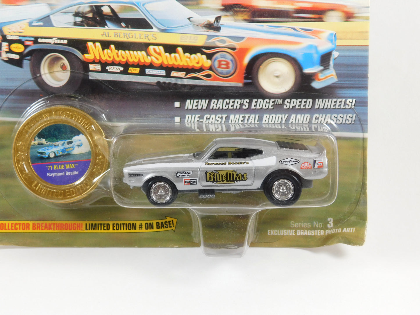 Johnny Lightning '71 Silver Blue Max Raymond Beadle Dragsters USA Cars