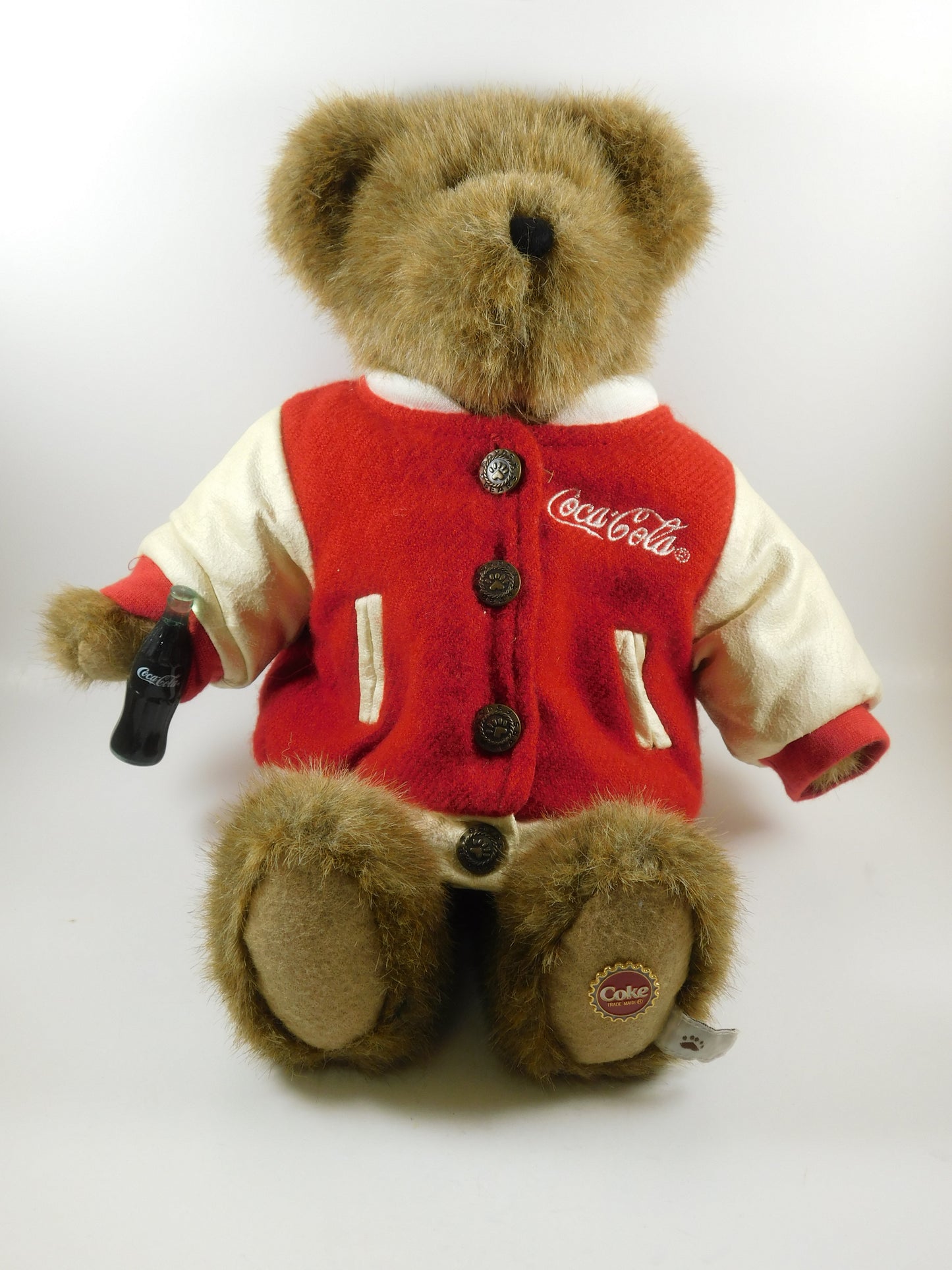 Coca-Cola Boyds Bear Collin with Red Letterman Jacket