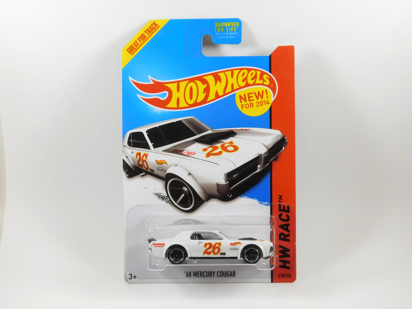 Hot Wheels White '68 Mercury Cougar HW Race 170/250
