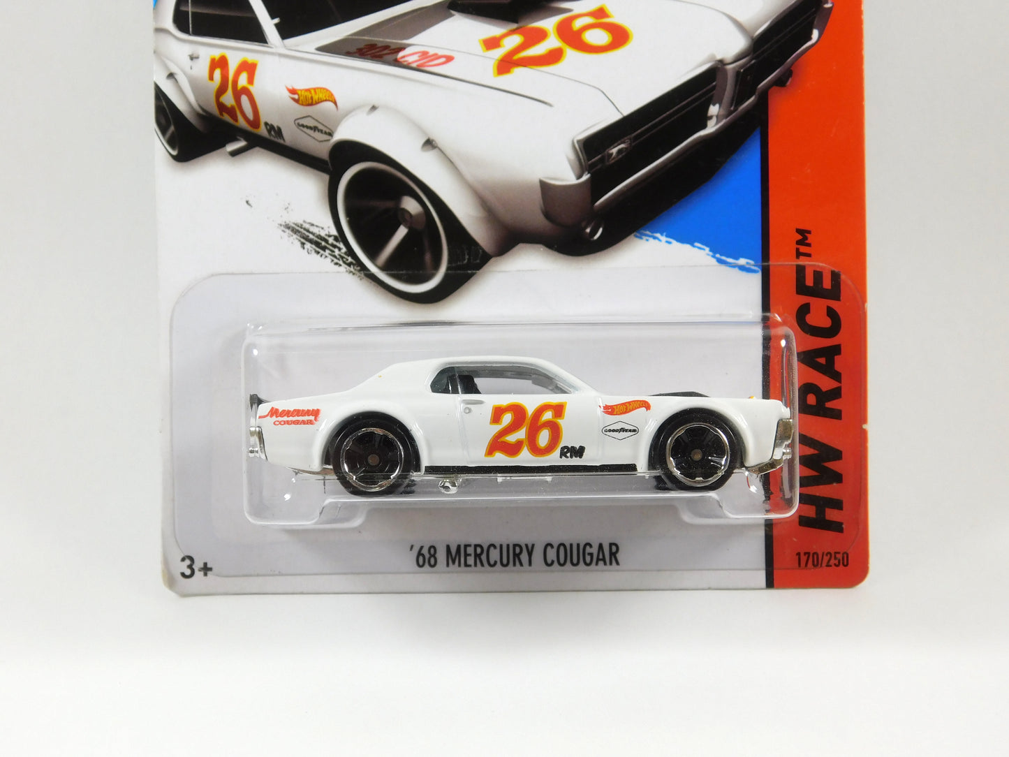 Hot Wheels White '68 Mercury Cougar HW Race 170/250