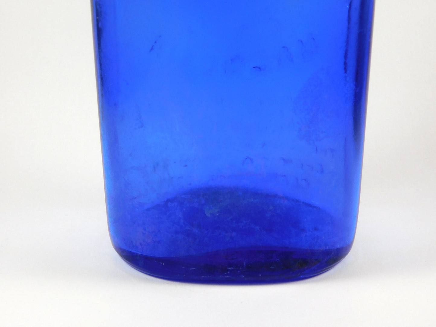 Vintage Blue Milk of Magnesia Glass Bottle