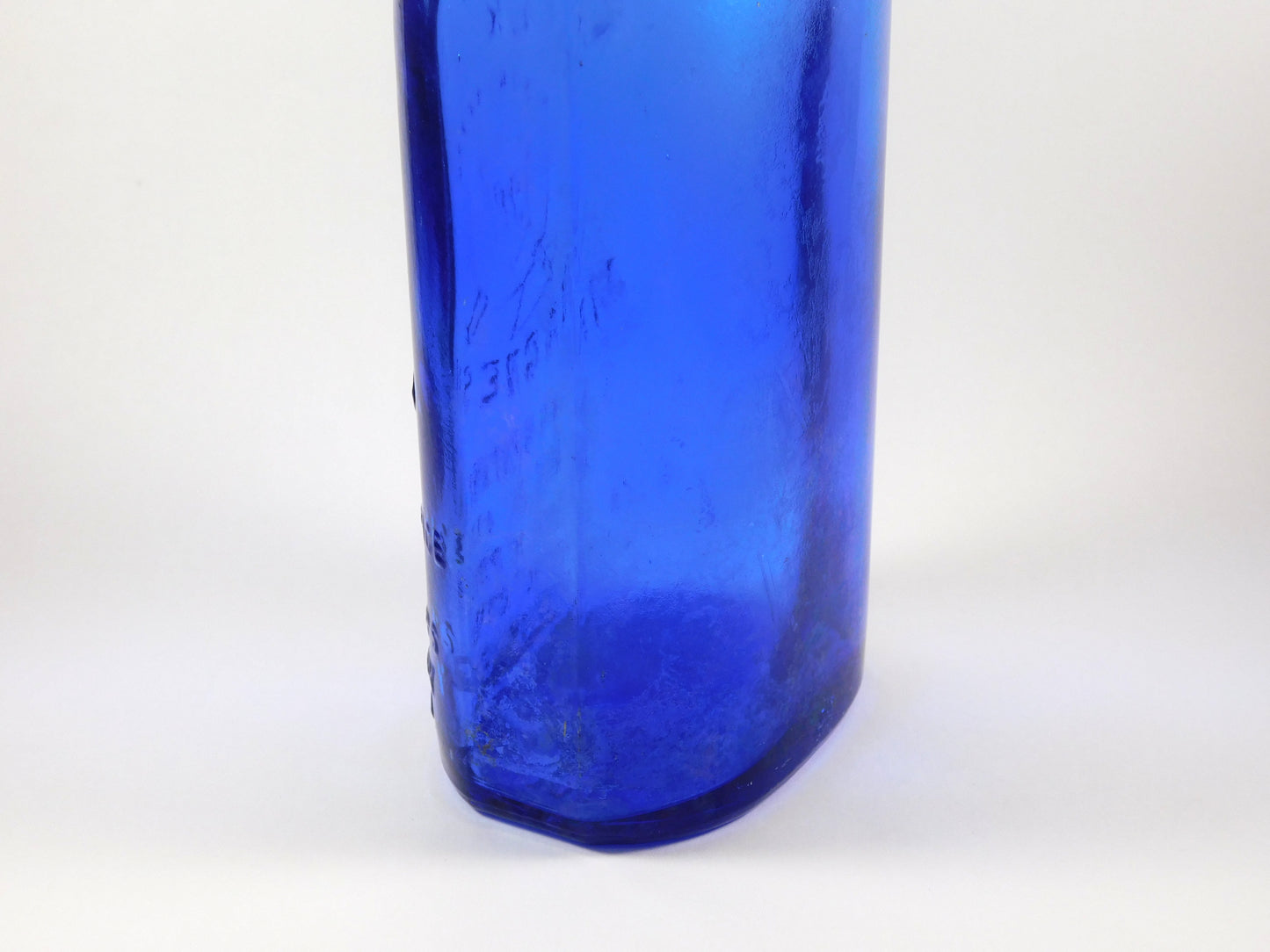 Vintage Blue Milk of Magnesia Glass Bottle