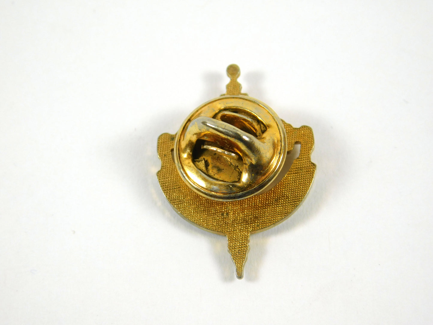 Vintage Moose Door Opener Gold Tone Lapel Pin Costume Jewelry