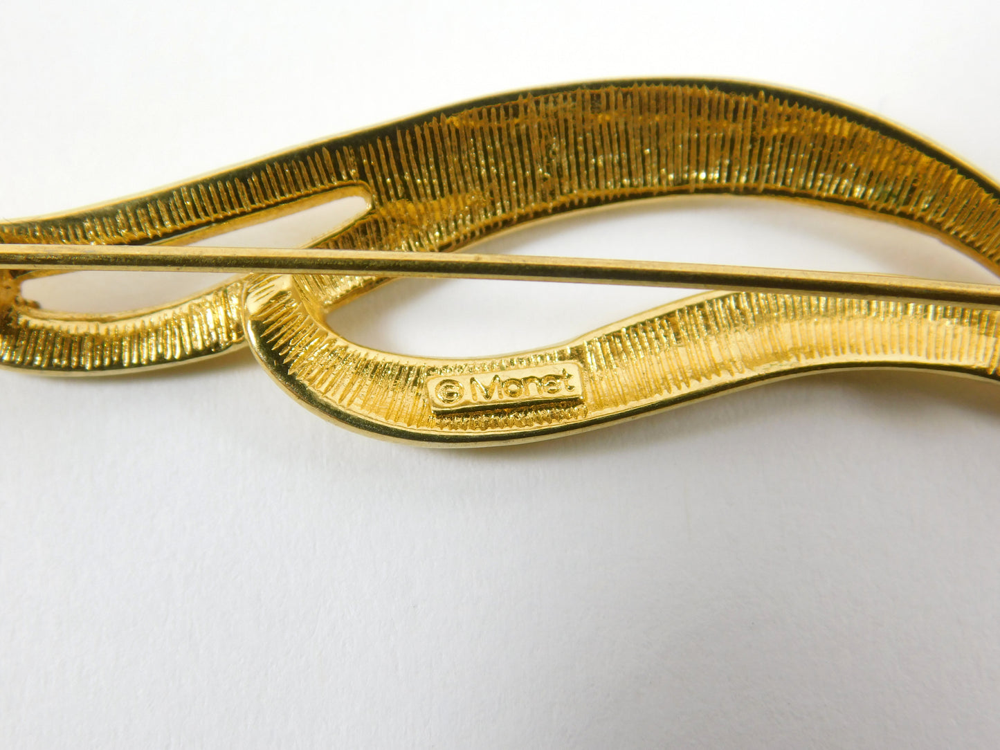 Monet Gold Tone Pin Brooch