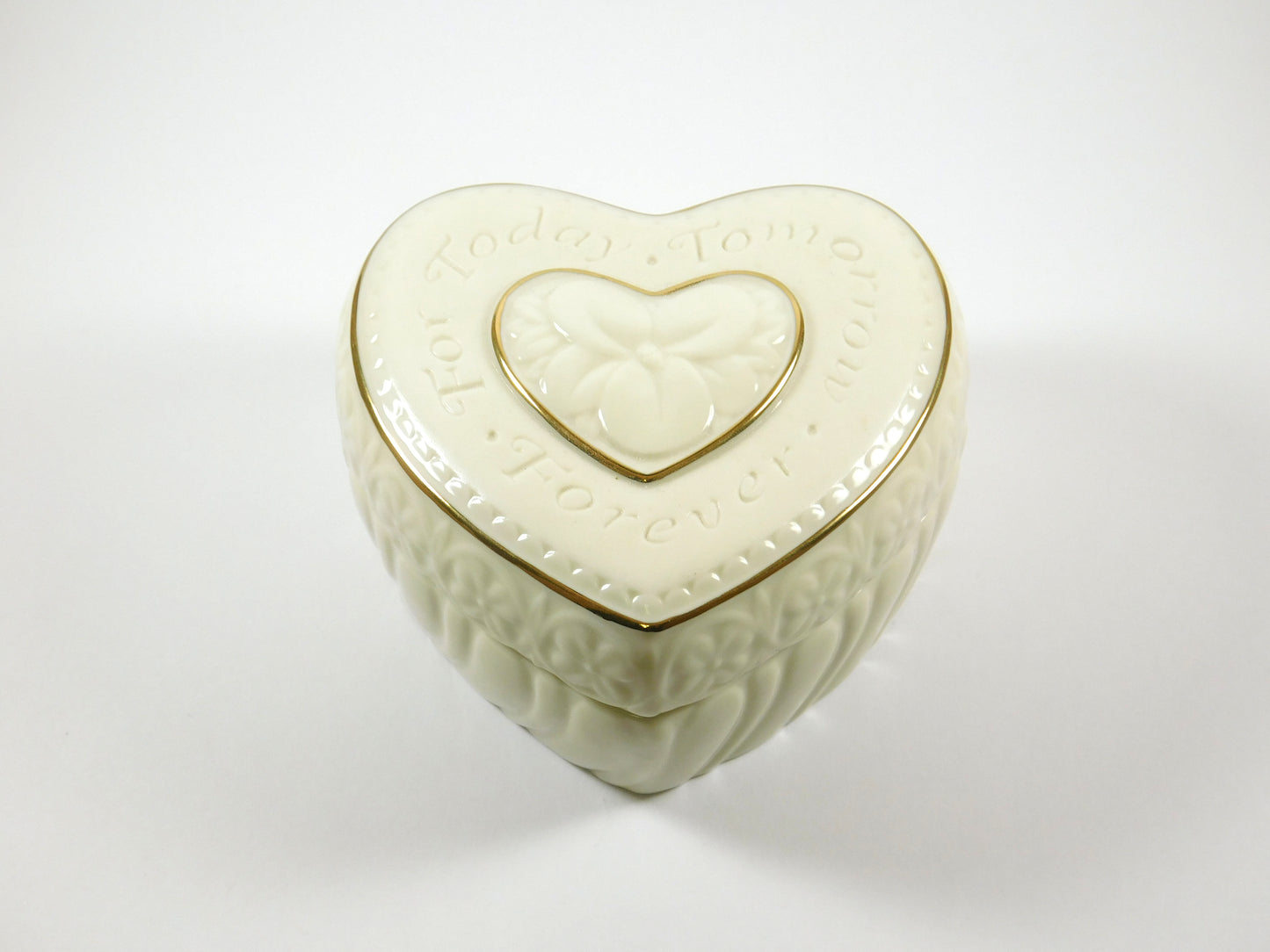 Classic Lenox For Today, Tomorrow, Forever Heart Shaped Musical Sentiment Box