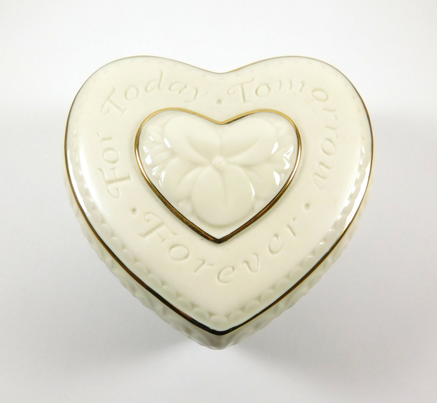 Classic Lenox For Today, Tomorrow, Forever Heart Shaped Musical Sentiment Box
