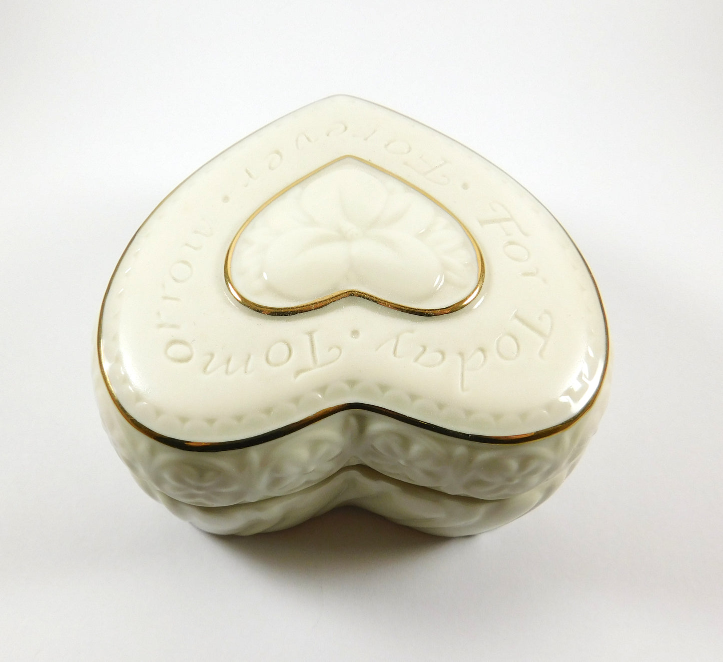 Classic Lenox For Today, Tomorrow, Forever Heart Shaped Musical Sentiment Box
