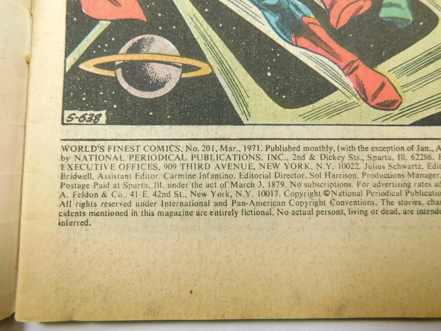 Vintage 1971 World's Finest Comics #201 Comic Book