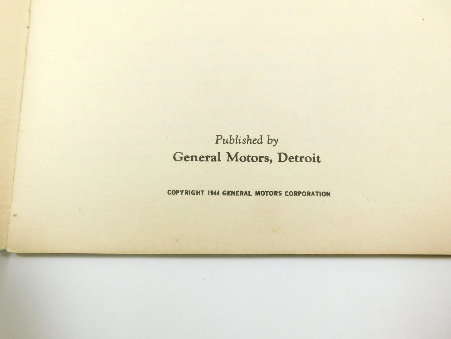 Vintage 1944 General Motors When the Wheels Revolve Book
