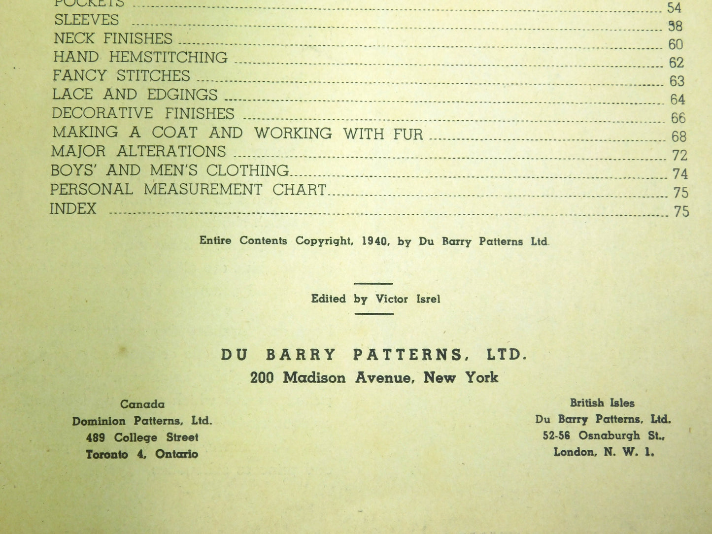 Vintage 1940 Short-Cuts to Sewing Success Book