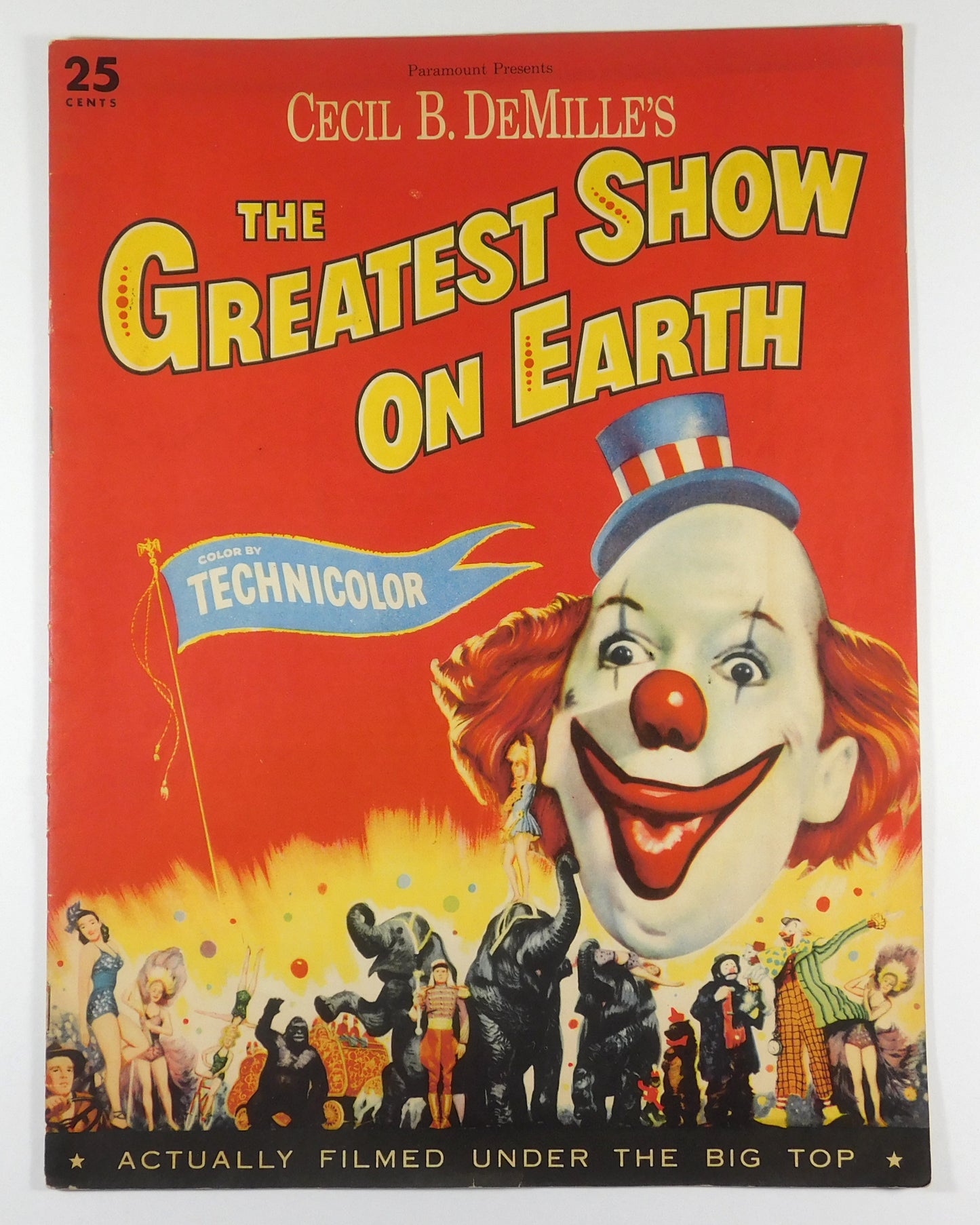 1952 Paramount Presents Demille's The Greatest Show on Earth Movie Program Book