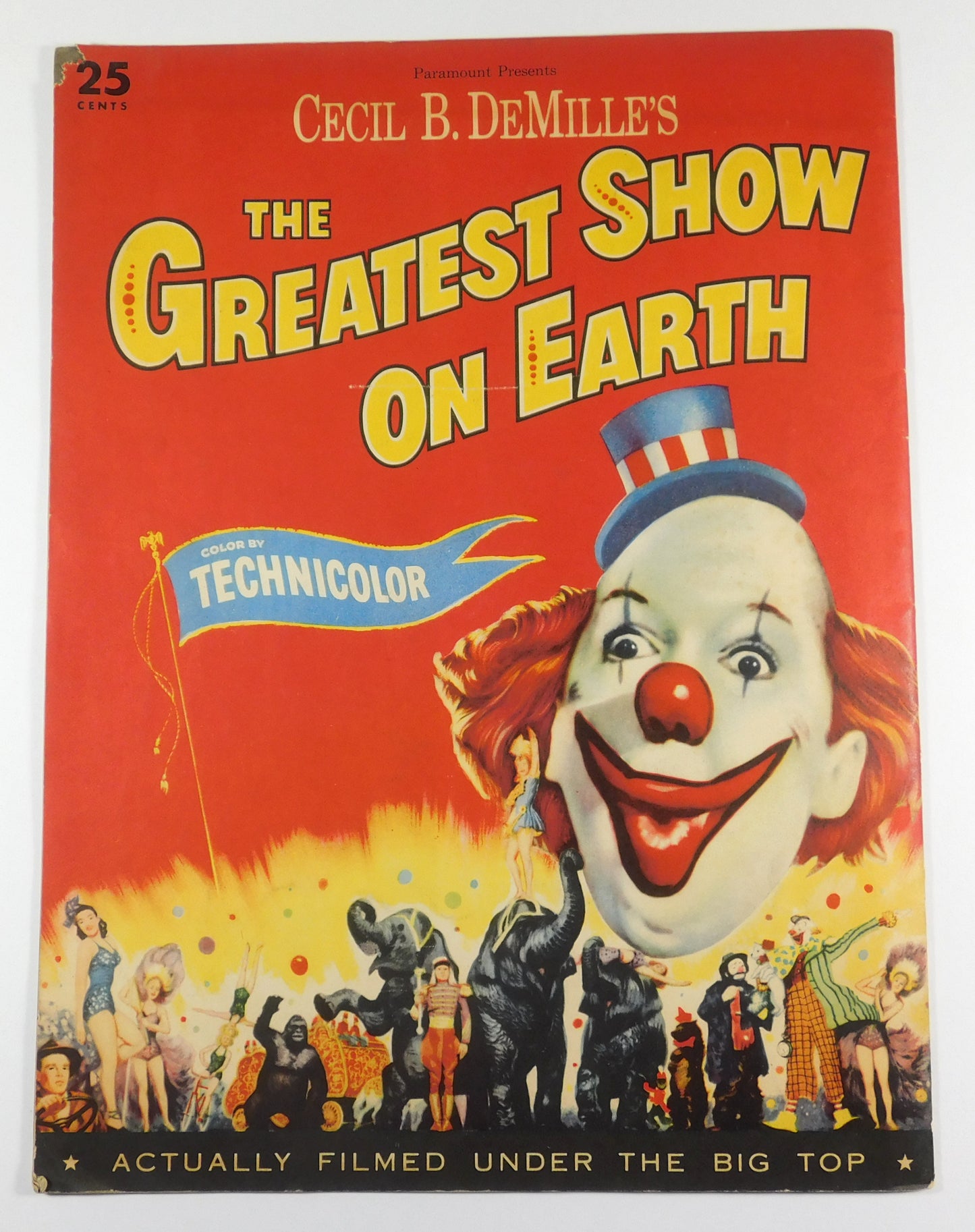 1952 Paramount Presents Demille's The Greatest Show on Earth Movie Program Book