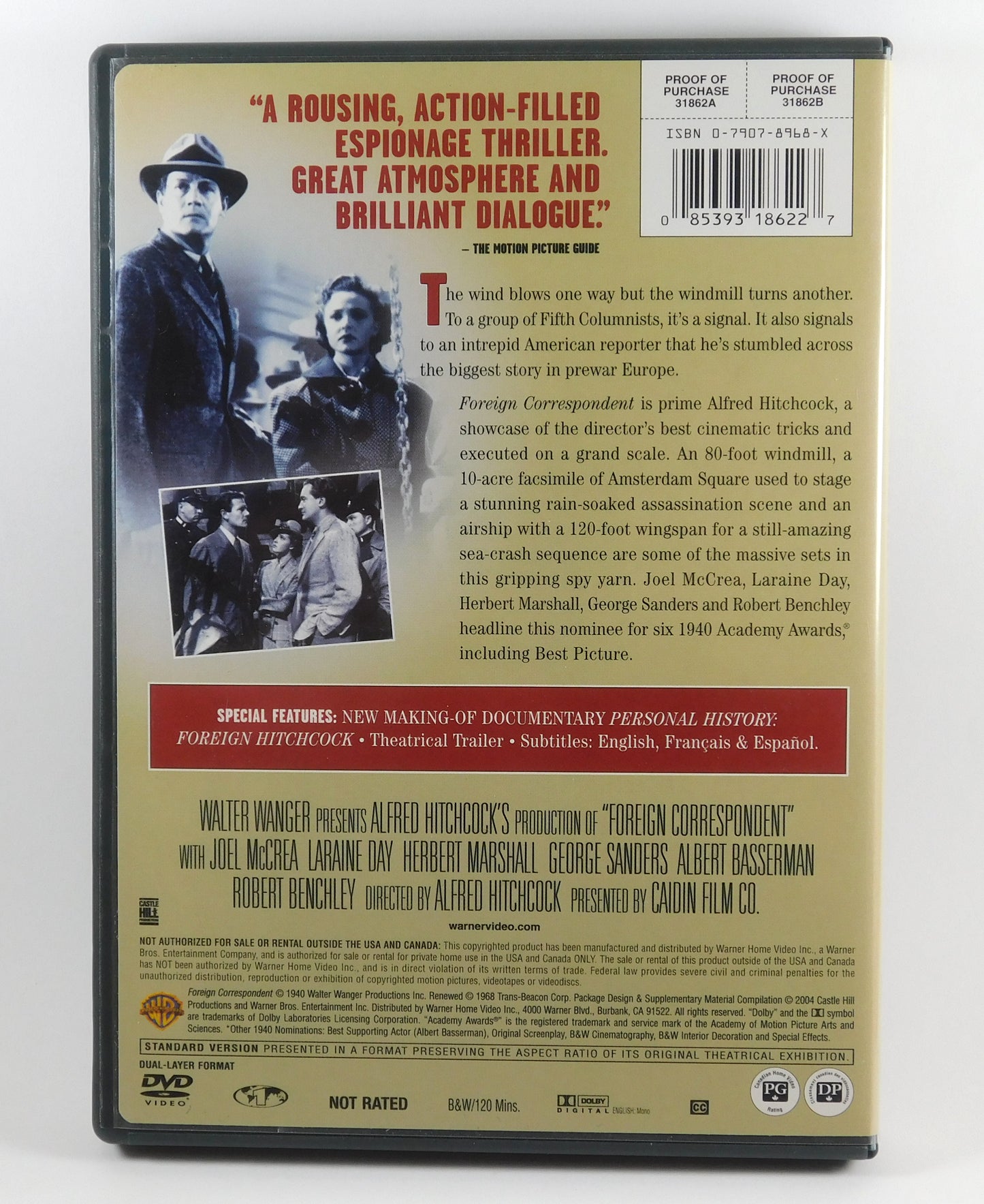 Foreign Correspondent (DVD, 1940)