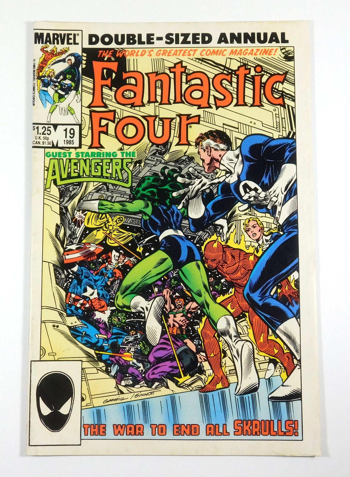 Vintage 1985 Marvel Fantasic Four #19 Guest Starring the Avengers Comic Book