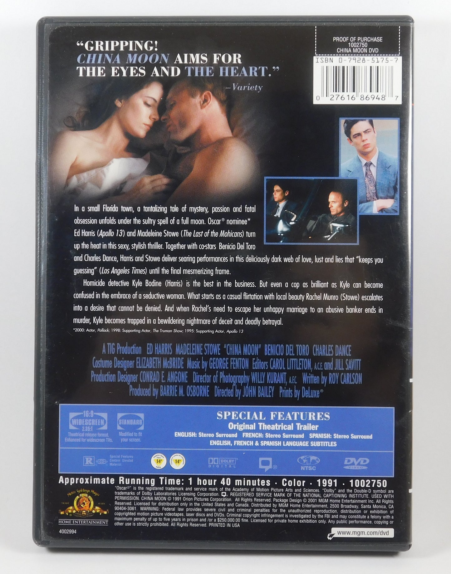 China Moon (DVD, 2001)