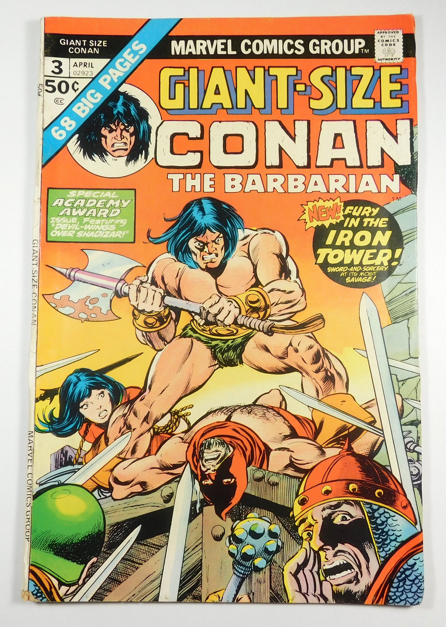 Vintage 1975 Marvel Giant-Size Conan The Barbarian #3 April 02923 Comic Book