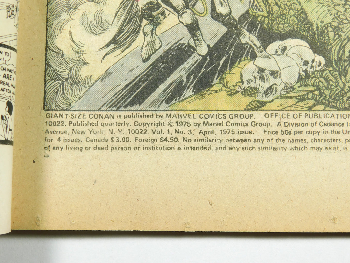 Vintage 1975 Marvel Giant-Size Conan The Barbarian #3 April 02923 Comic Book