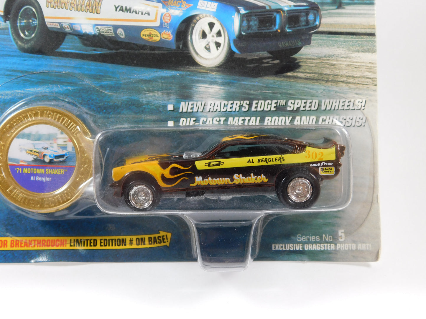 Johnny Lightning Dark Red '71 Motown Shaker Al Bergler Dragsters USA Car