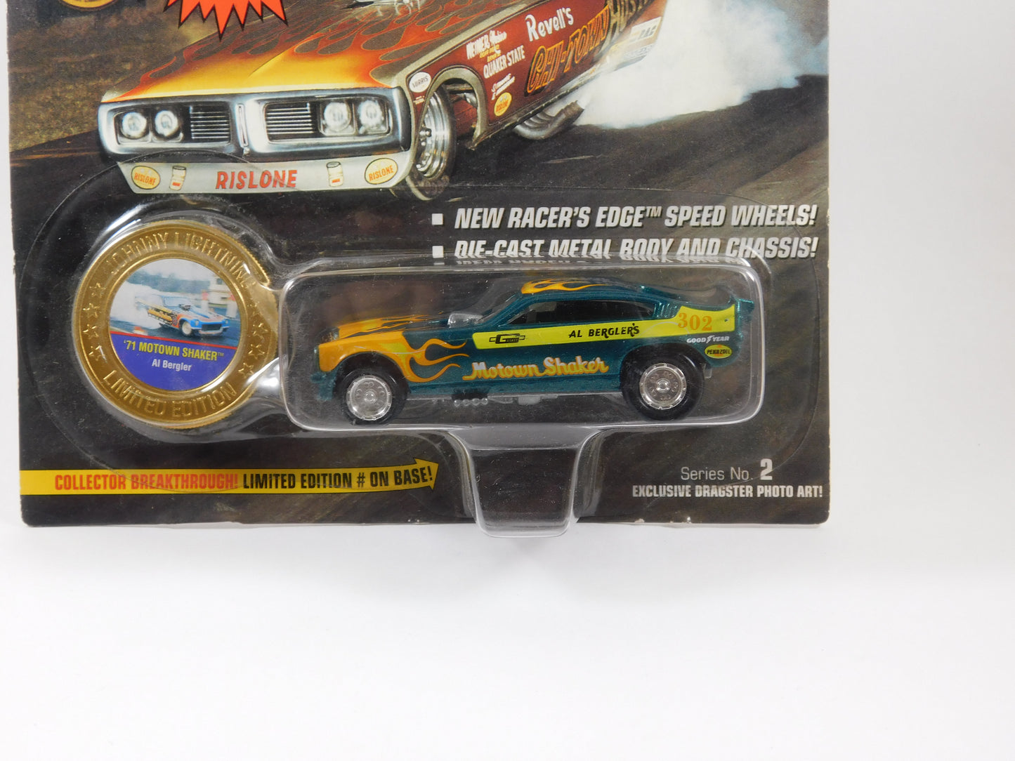 Johnny Lightning Green '71 Motown Shaker Al Bergler Dragsters USA Car