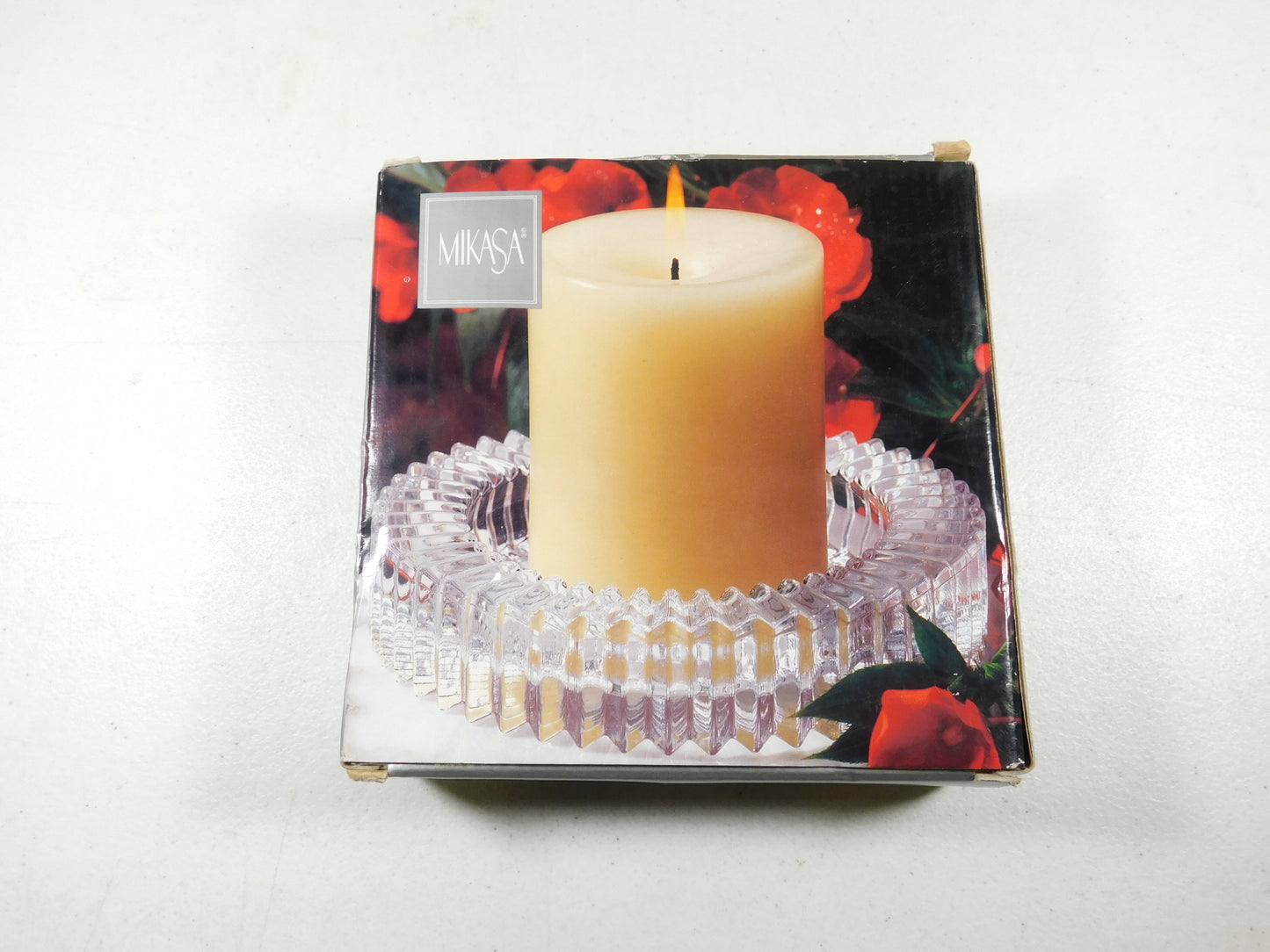 Mikasa Diamond Fire Wine Coaster/Pillar Candleholder