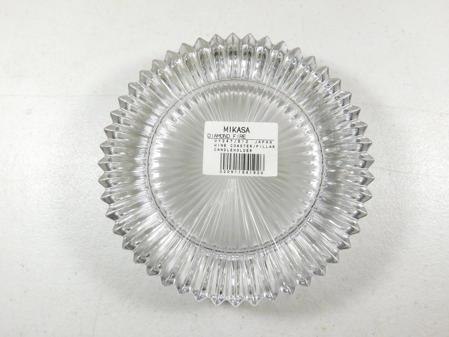Mikasa Diamond Fire Wine Coaster/Pillar Candleholder