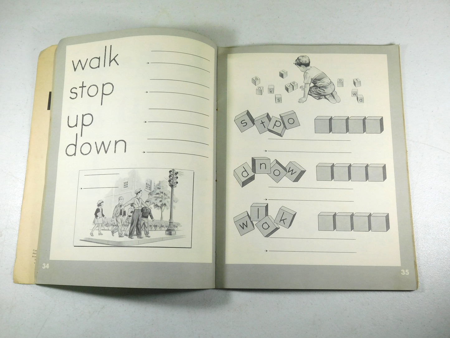 2 Vintage "We Talk, Spell, and Write" Books