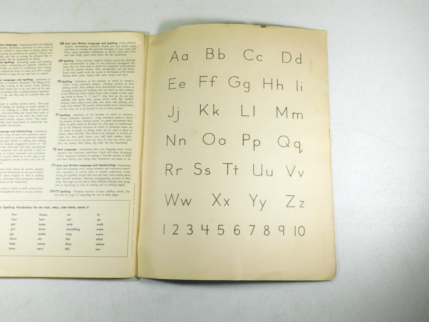 2 Vintage "We Talk, Spell, and Write" Books