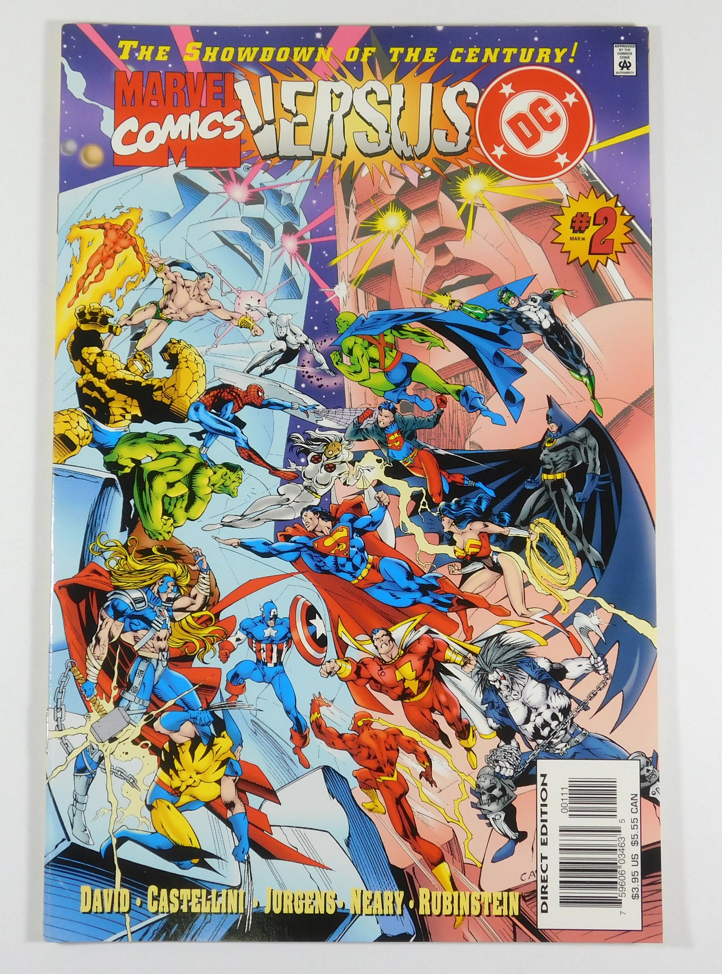 1996 Marvel Comics Versus DC Comic Book #2 Mar