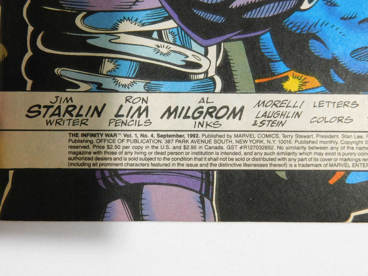 1992 Marvel The Infinity War #4 Comic Book