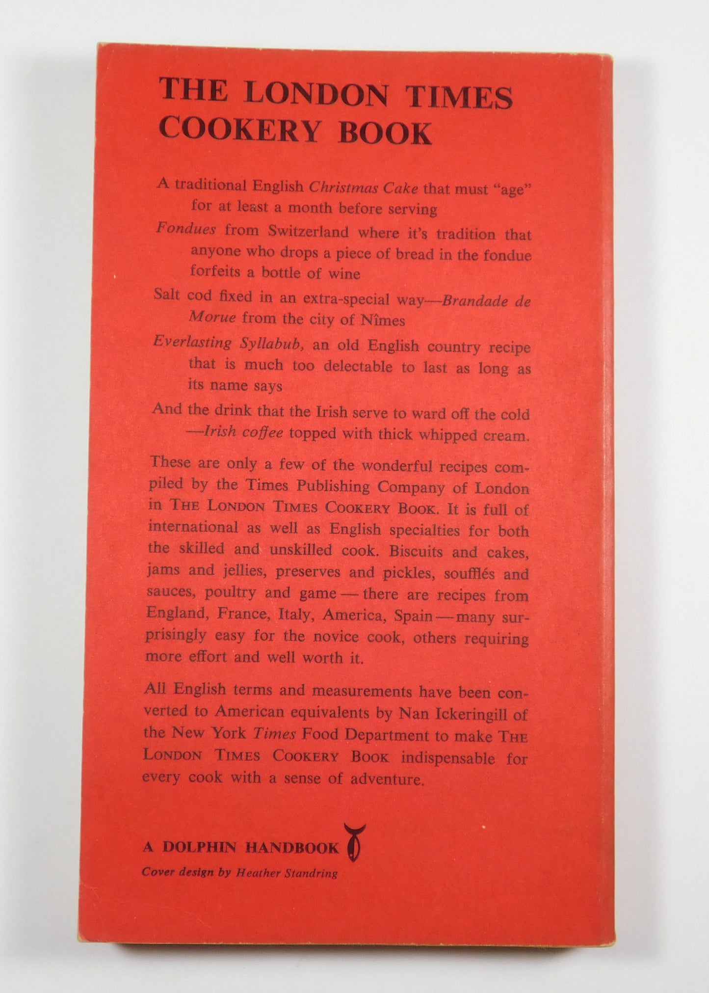 Vintage 1960 The Times London Cookery Book