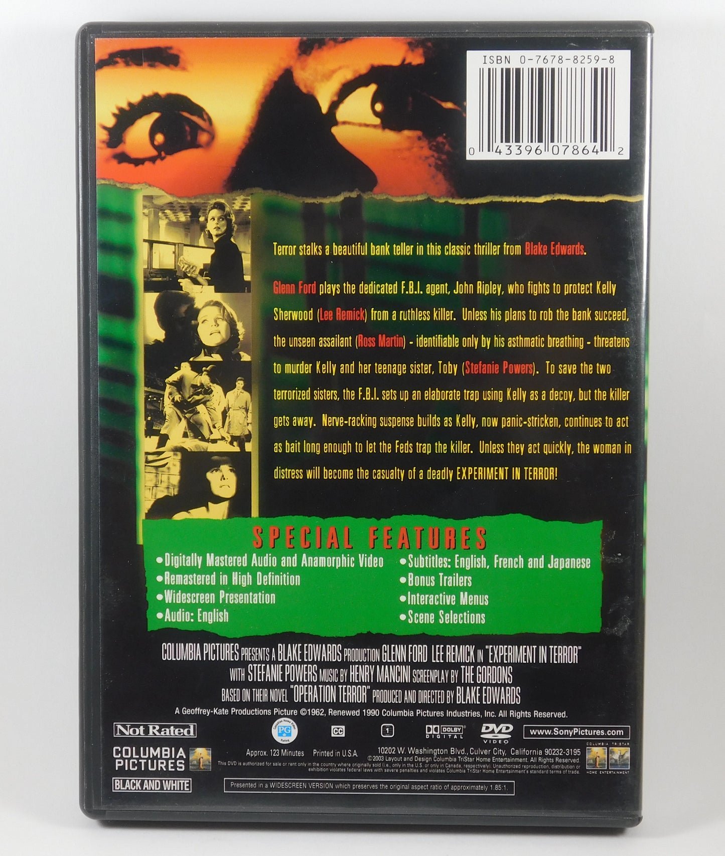 Experiment in Terror (DVD, 2003)