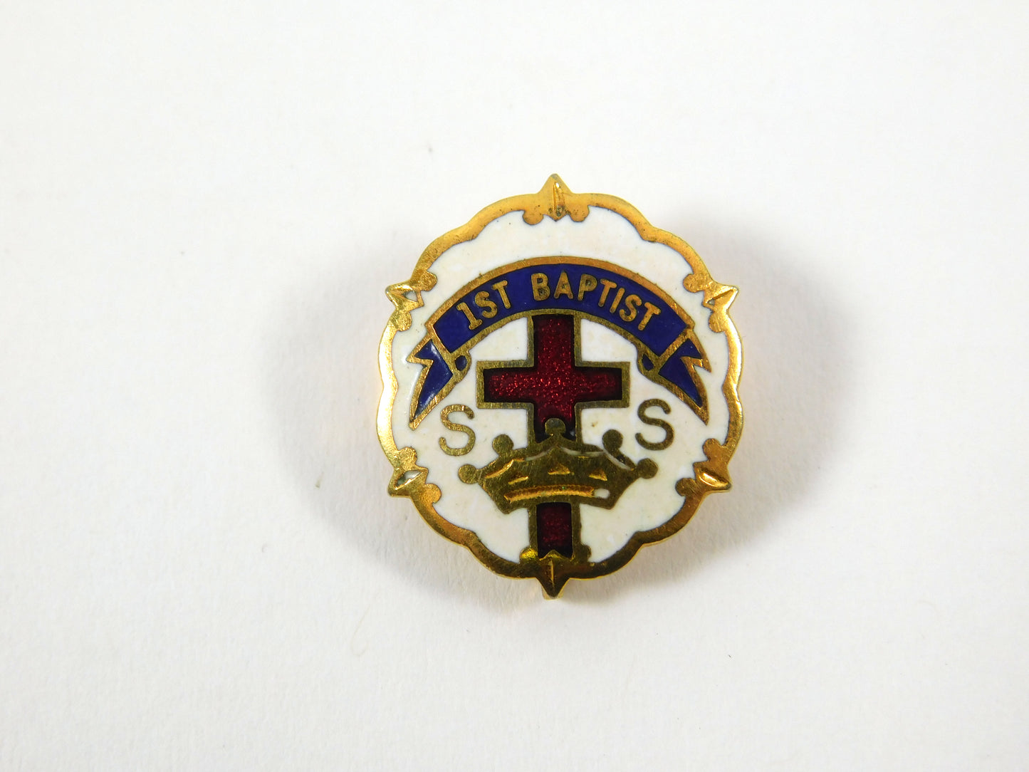 Vintage 1st Baptist SS Sunday School Lapel Pin