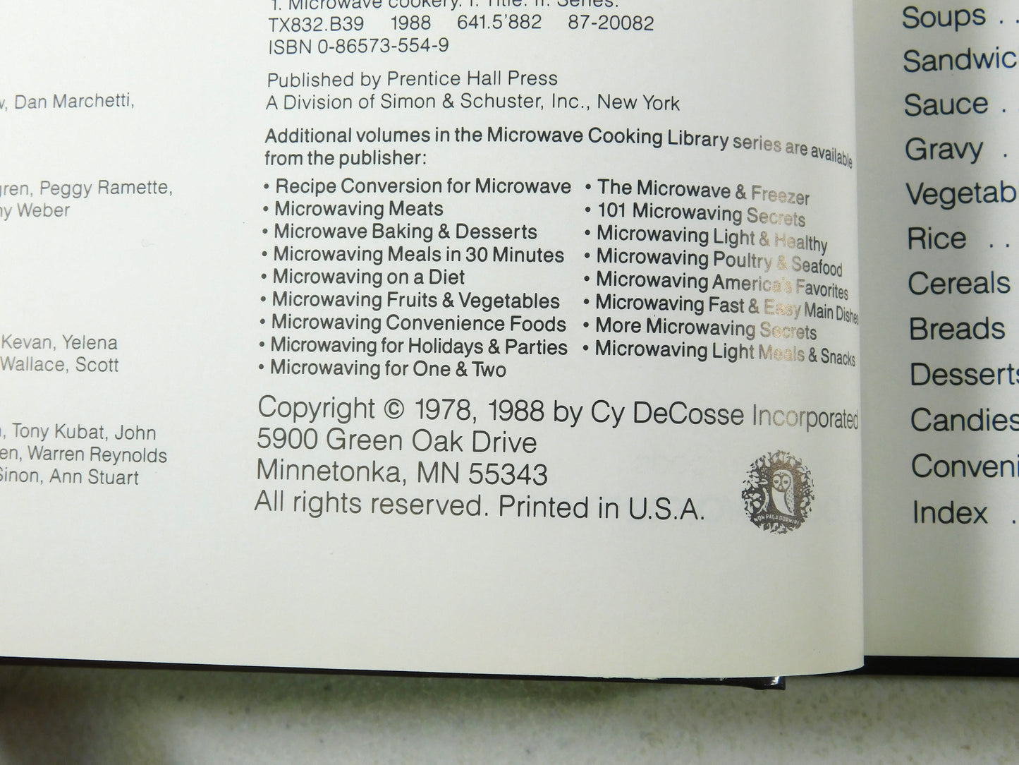 Vintage 1988 Microwave Cooking Library Basic Microwaving Cookbook