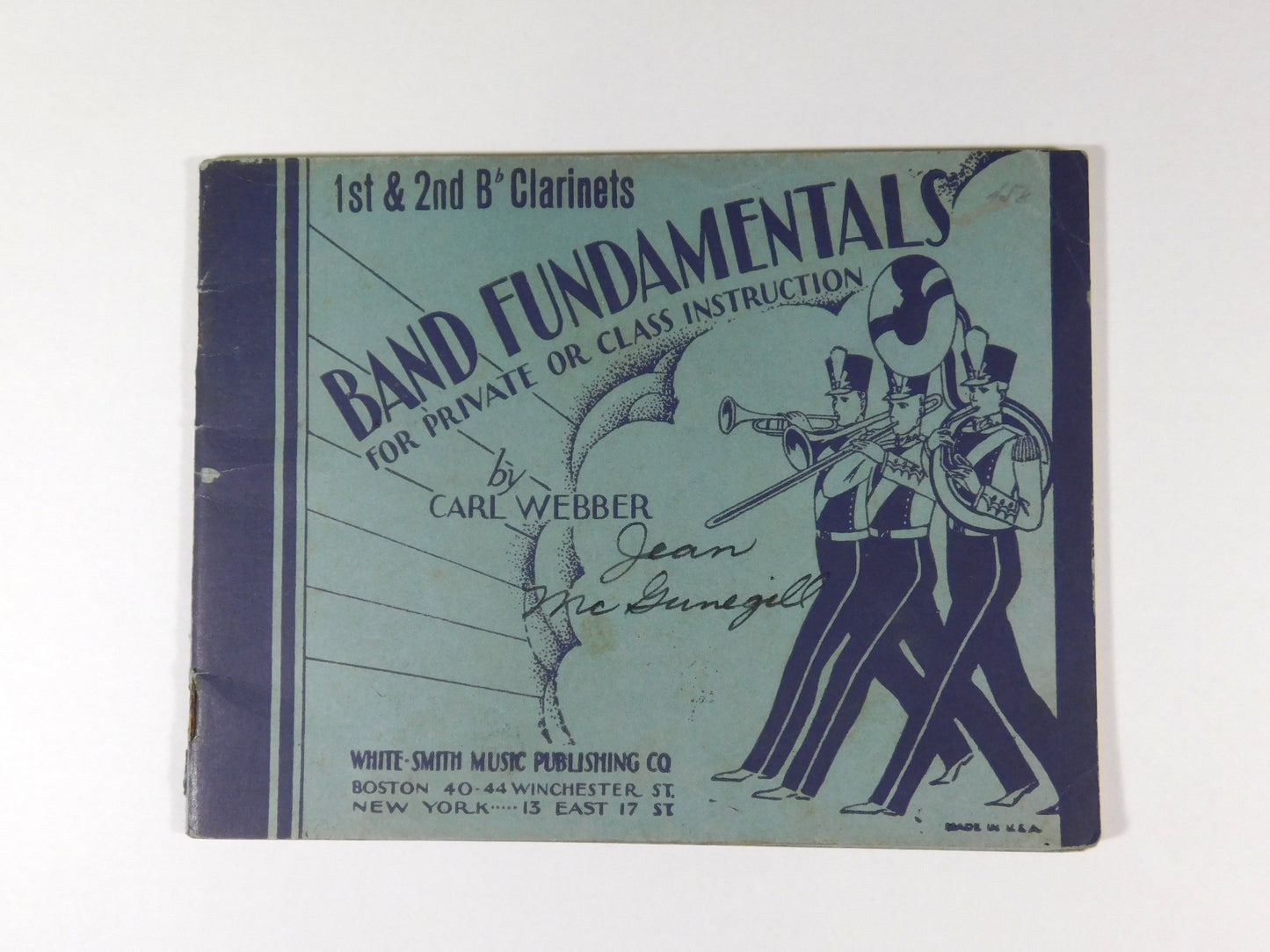 Vintage 1930 1st & 2nd Bb Clarinets Band Fundamentals for Private Or Class
