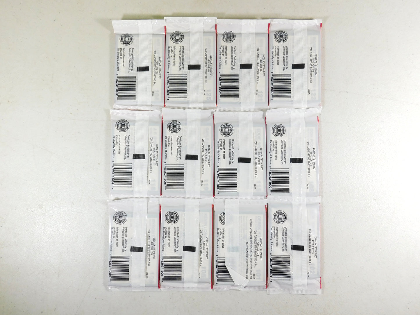 12 Packs of The University of Arizona Trading Cards 1st Edition