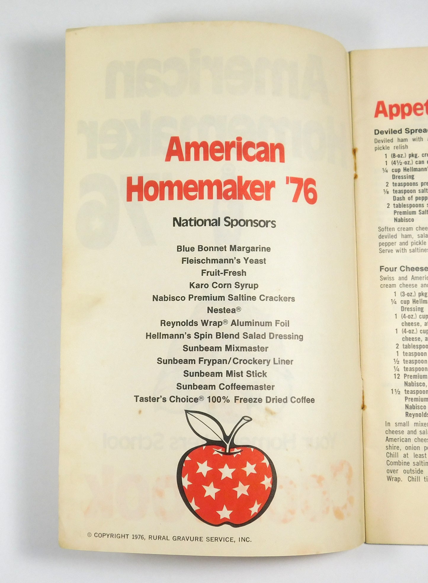 Vintage 1976 American Homemaker Cookbook