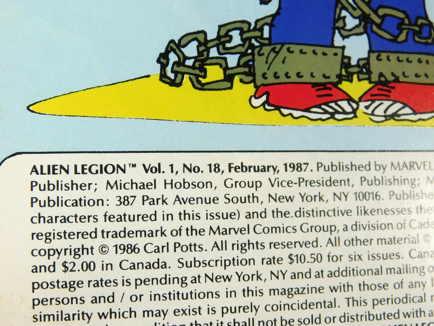 Vintage 1987 The Alien Legion #18 Comic Book