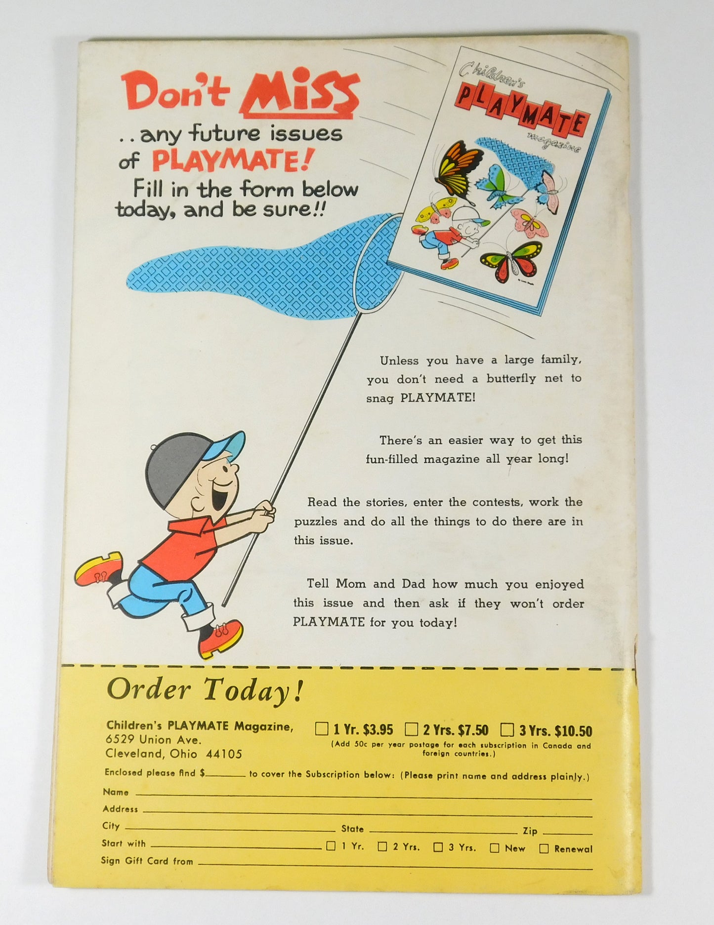 Vintage May-June 1968 Children's Playmate Magazine