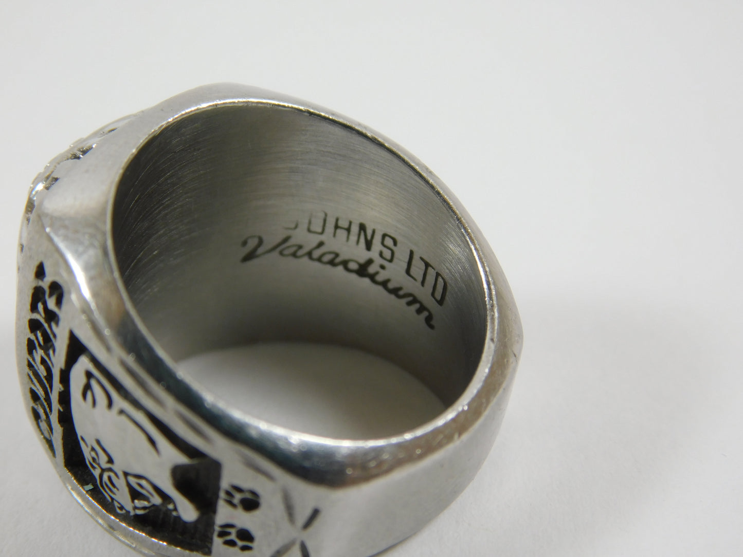 Vintage 1993 Carroll High School Valadium Class Ring Blue Stone Cougars Size 8.5