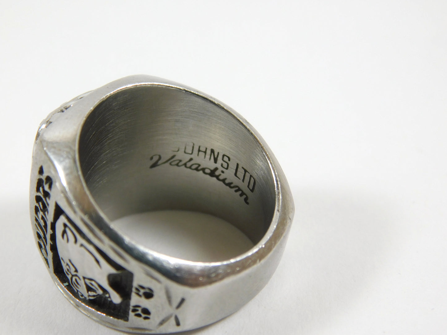 Vintage 1993 Carroll High School Valadium Class Ring Blue Stone Cougars Size 8.5