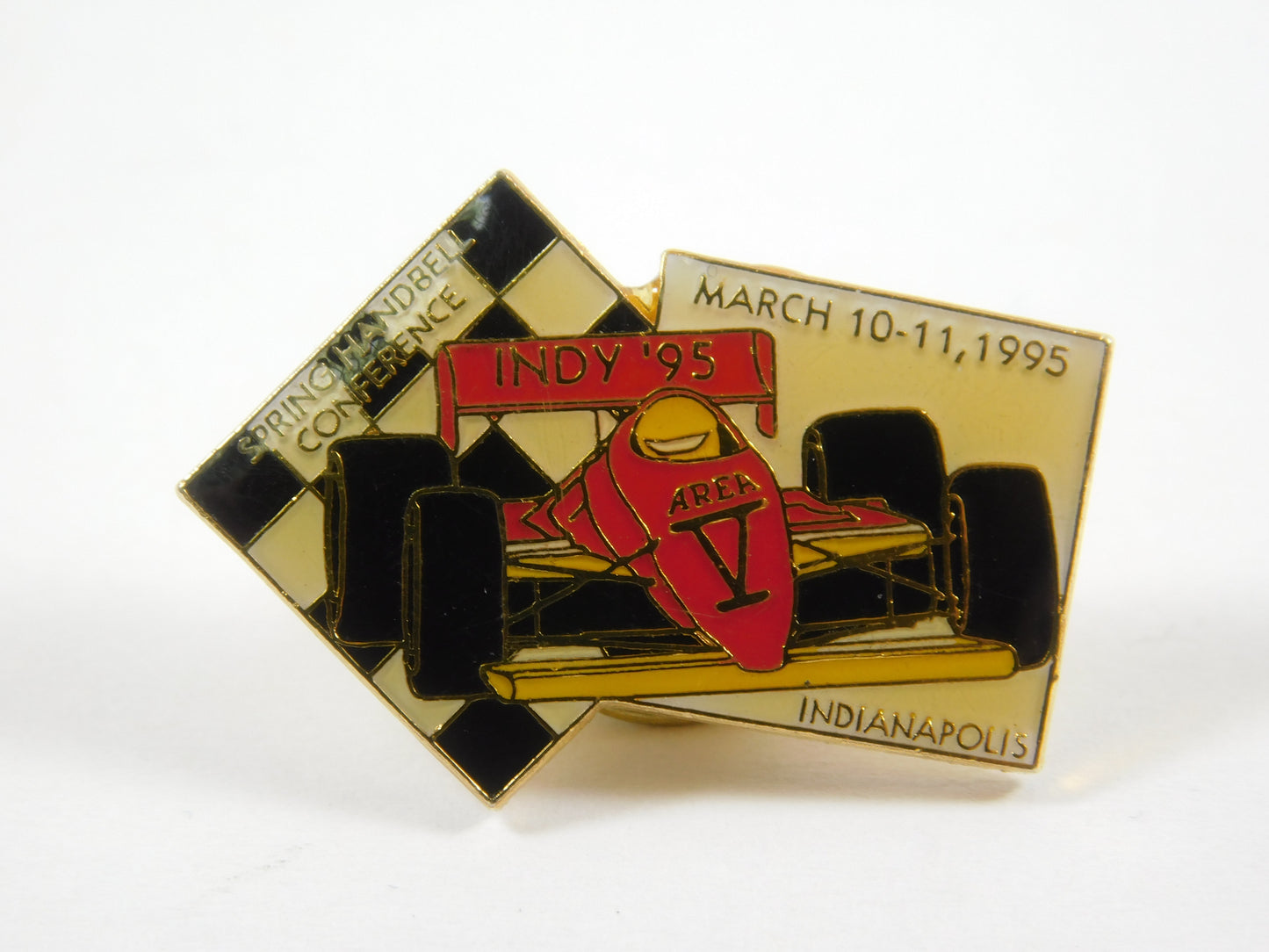 1995 Indianapolis Indy 500 Spring Handbell Conference Lapel Pin