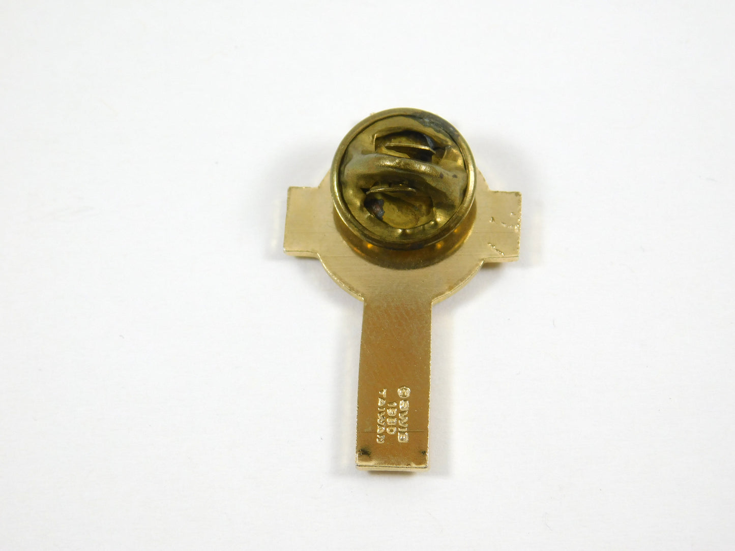 Vintage Swib 1980 Cross Gold Tone Lapel Pin