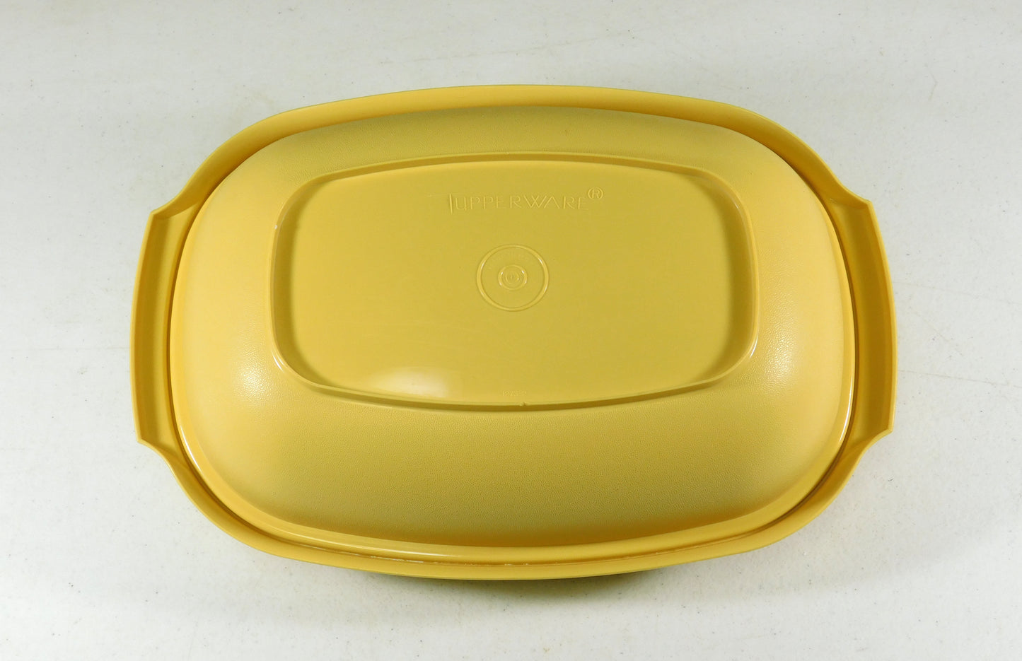 Vintage Tupperware 3 Piece Harvest Gold Microwave Vegetable Steamer 1274-5